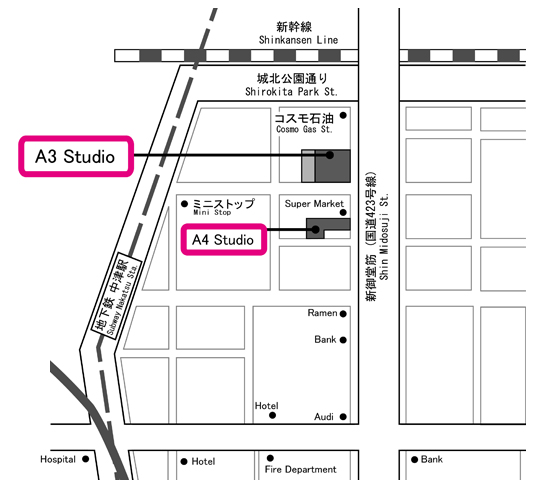 A3 Studio/A4 Studio Access Map