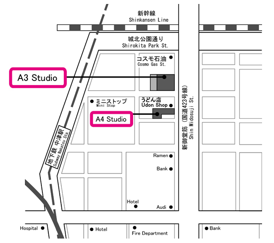 A3 Studio/A4 Studio Access Map